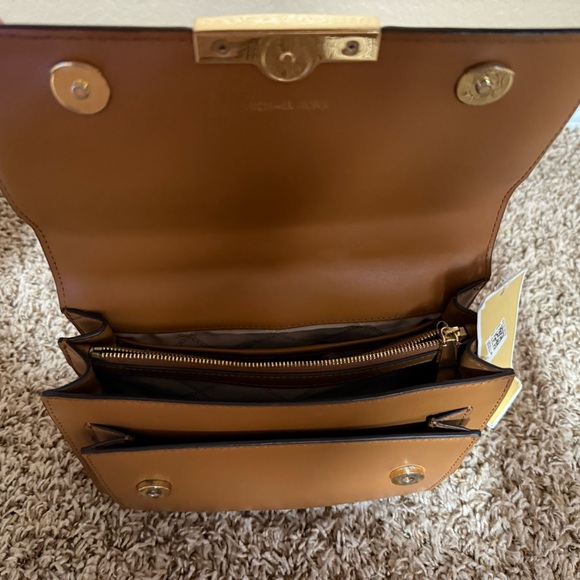 Michael Kors Brown Leather Crossbody Bag - Picture 4 of 9
